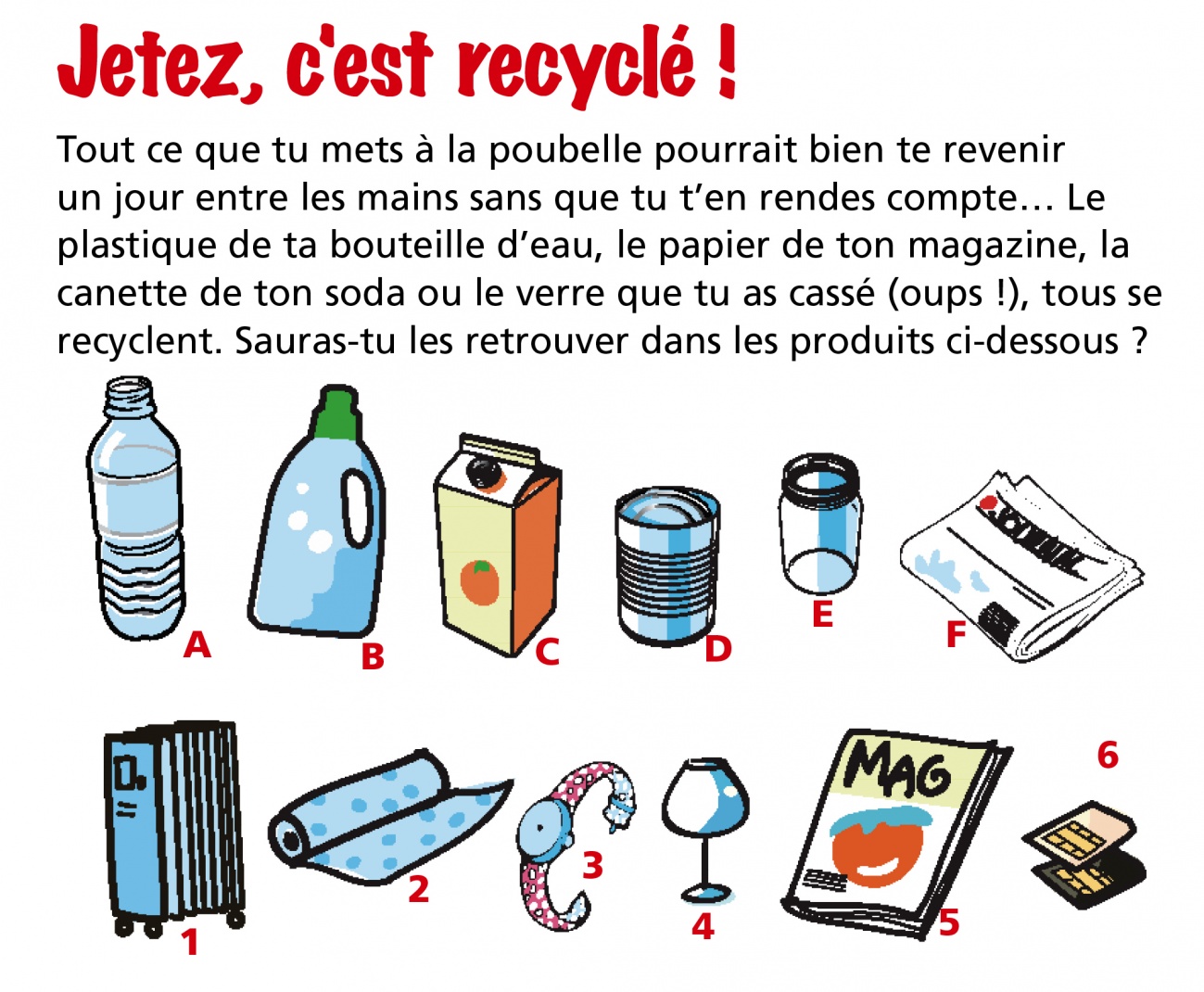 Jeu Lig Up Sur Le Recyclage Des D Chets Lig Up Familles