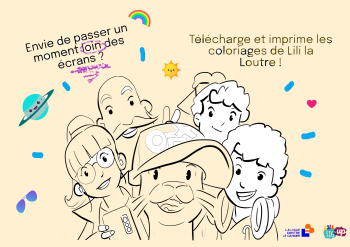 Passes un moment loin des écrans avec nos coloriages Lili la loutre à imprimer !